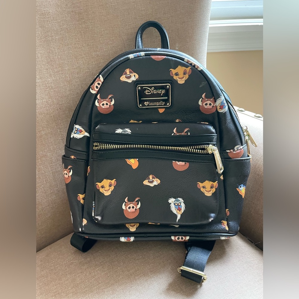 Disney Lion King Backpack Loungefly Simba Rafiki Timon Pumba and Zazu
